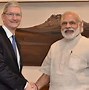 Image result for Tim Cook in India with Tika