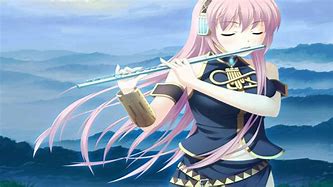 Image result for Anime Girl Playing a Flute with a Dragon