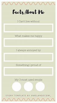 Image result for 5 Things About Me Template