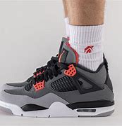 Image result for Jordan 4 Infrared On Feet