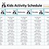 Image result for Kids Activity Schedule Template