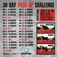 Image result for 30-Day Push-Up Challenge Chart