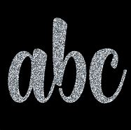 Image result for Silver Glitter Letters