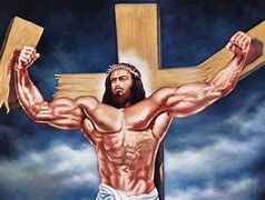 Image result for Buff Jesus Breaking Himself Off the Cross