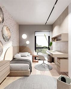 A cozy apartment in WARSAW: | Quarto minimalista, Ideias de decoração para quarto pequeno, Decoração quarto pequeno