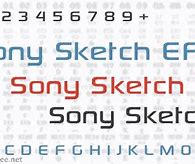 Image result for Sony Sketch Ef Font