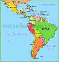 Image result for USA and South America Map