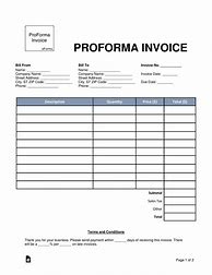 Image result for Picture of a Pro Forma Invoice