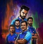 Image result for India Flag with Indian Cricket Players