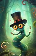 Image result for Cartoon Worm with Hat