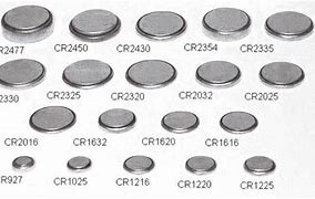 Image result for Button Battery Sizes Chart