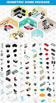 Image result for Isometric House Drawing