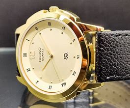 Image result for Seiko Gold Quartz Watches for Men