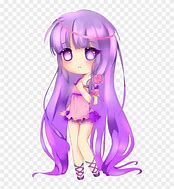 Image result for Purple Anime Girl Chibi