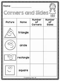 Image result for 2D Shapes Worksheets for Kindergarten