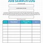 Image result for Job Search Log Template Excel