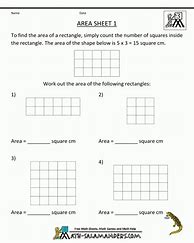 Image result for 3rd Grade Area Worksheets Printable