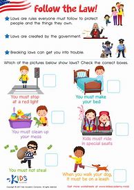 Image result for Community Rules and Laws Worksheets
