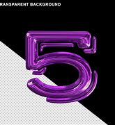 Image result for Metal Number Purple 5