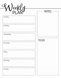 Image result for Printable Weekly Planner Template