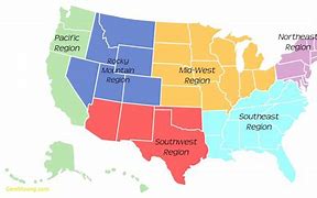 Image result for USA Map with North South East West