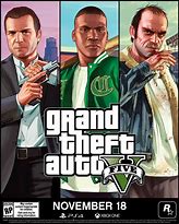 Image result for Grand Theft Auto 5 Game Poster