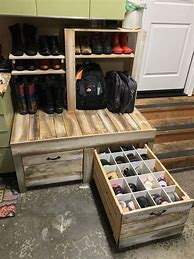 Image result for DIY Garage Shoe Rack