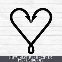 Image result for Clip Art 2 Hooks Made into Heart