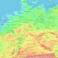 Image result for Germany Topographic Map