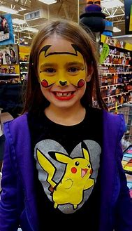 Image result for Pikachu Face Painting