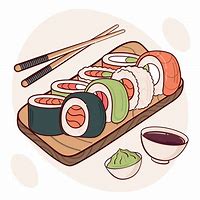 Image result for Sushi Drawing