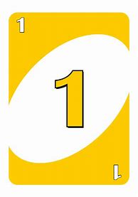 Image result for Yellow 1 UNO Card