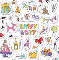 Image result for Aesthetic Birthday Stickers