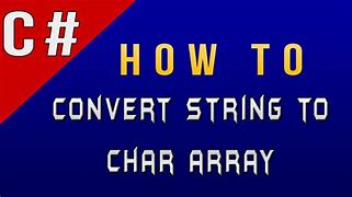 Image result for Char Array