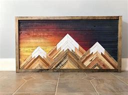 Image result for Wood Mountain Wall Art