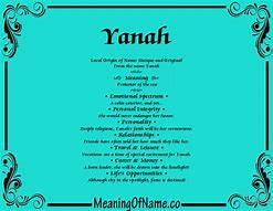 Image result for yanah