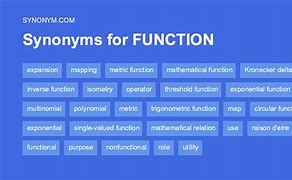 Image result for Function Synonym