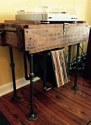 Image result for DIY Vinyl Record and Turntable Stand