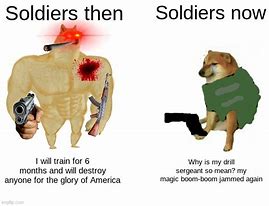 Image result for 1960 vs 2020s Soldier Meme