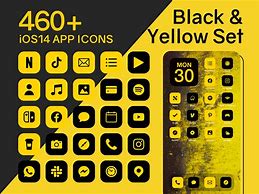 Image result for Black and Yellow App Icons