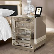 Image result for Mirrored Bed Set Cabinet