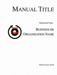 Image result for User Manual Front Page Template