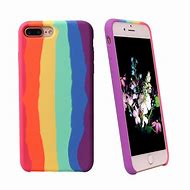 Image result for iPhone 7 TPU Rainbow Case Gold