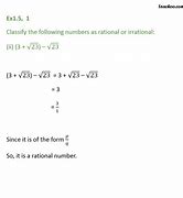 Image result for Classify the Numbers as Rational Lyonel First 2 Minus Root 5 Answer What