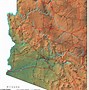 Image result for Arizona Map in Color