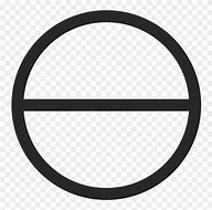 Image result for Circle with Horizontal Line Symbol