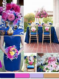 Image result for Royal Blue and Pink Wedding Colors