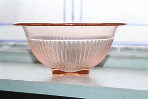 Image result for Vintage Pink Glassware Ridged