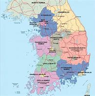 Image result for South Korea Provinces Map