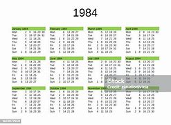 Image result for Calendar 1984 Year